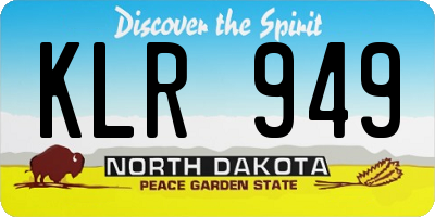 ND license plate KLR949