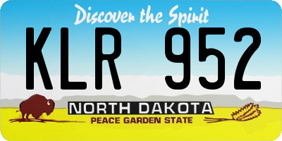ND license plate KLR952