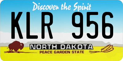 ND license plate KLR956