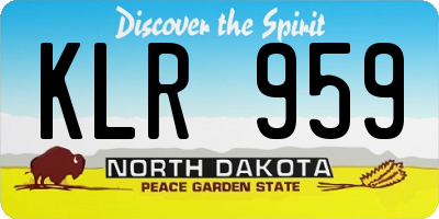 ND license plate KLR959