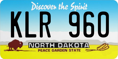 ND license plate KLR960