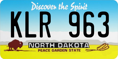 ND license plate KLR963