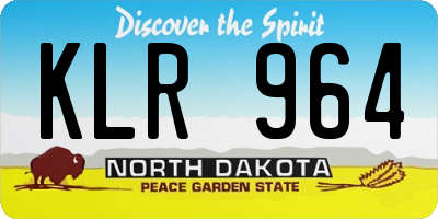ND license plate KLR964