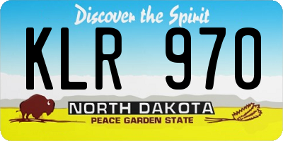 ND license plate KLR970