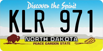 ND license plate KLR971
