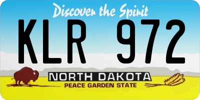 ND license plate KLR972