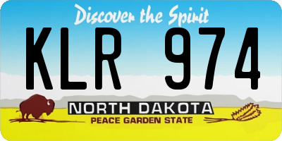ND license plate KLR974