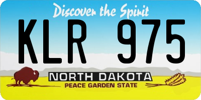 ND license plate KLR975
