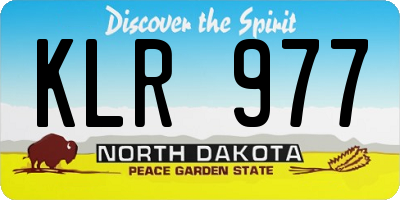 ND license plate KLR977