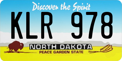 ND license plate KLR978