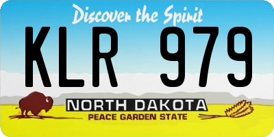 ND license plate KLR979