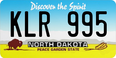 ND license plate KLR995
