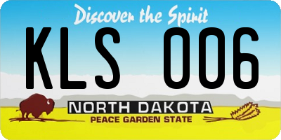 ND license plate KLS006