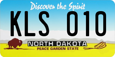 ND license plate KLS010