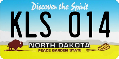ND license plate KLS014