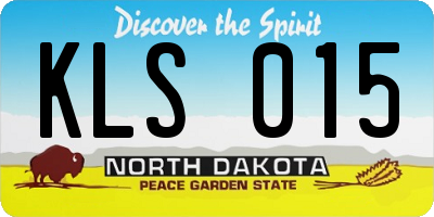 ND license plate KLS015