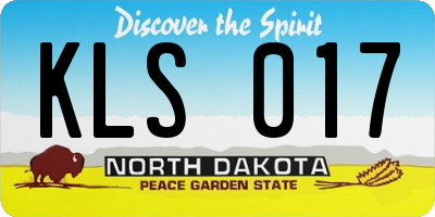 ND license plate KLS017