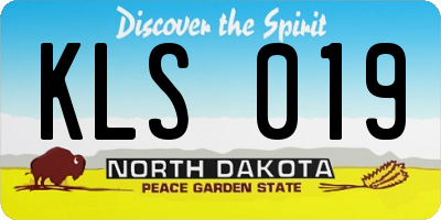 ND license plate KLS019
