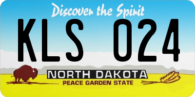 ND license plate KLS024