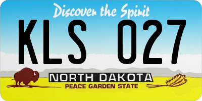ND license plate KLS027