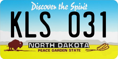 ND license plate KLS031