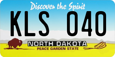 ND license plate KLS040