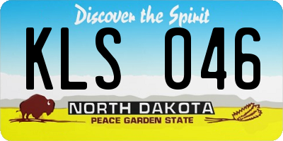 ND license plate KLS046