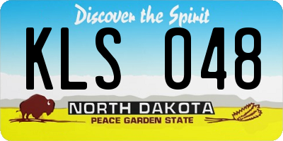 ND license plate KLS048