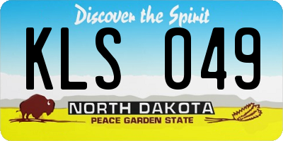 ND license plate KLS049