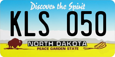 ND license plate KLS050