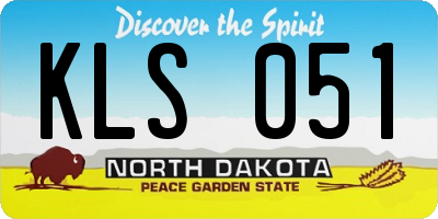 ND license plate KLS051