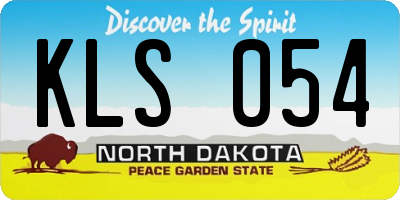 ND license plate KLS054