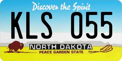 ND license plate KLS055