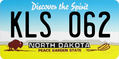 ND license plate KLS062