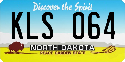 ND license plate KLS064