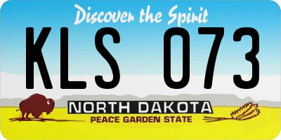ND license plate KLS073
