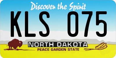 ND license plate KLS075