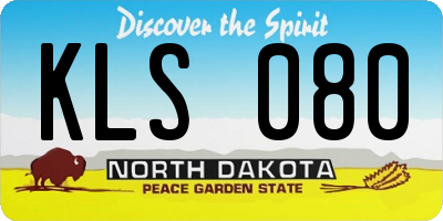 ND license plate KLS080