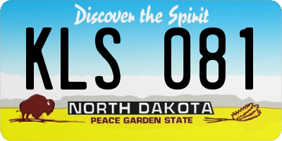 ND license plate KLS081