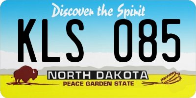 ND license plate KLS085