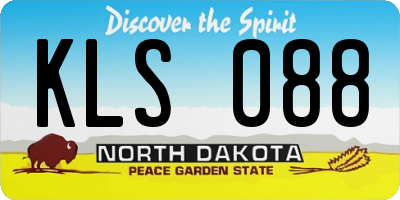 ND license plate KLS088