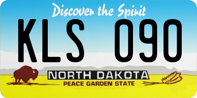 ND license plate KLS090