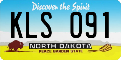ND license plate KLS091