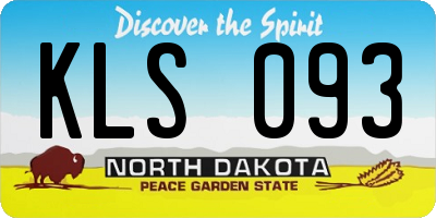 ND license plate KLS093