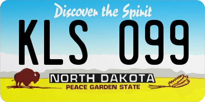 ND license plate KLS099