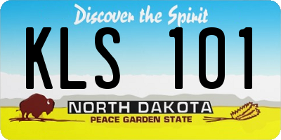 ND license plate KLS101