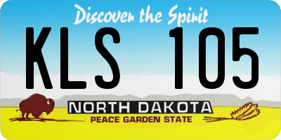 ND license plate KLS105
