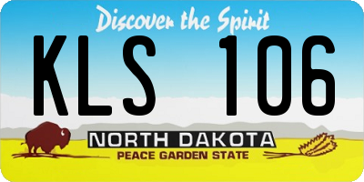 ND license plate KLS106