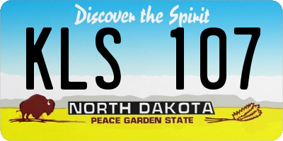 ND license plate KLS107