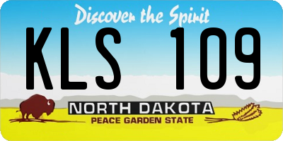 ND license plate KLS109